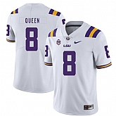 LSU Tigers 8 Patrick Queen White Nike College Football Jersey Dzhi,baseball caps,new era cap wholesale,wholesale hats
